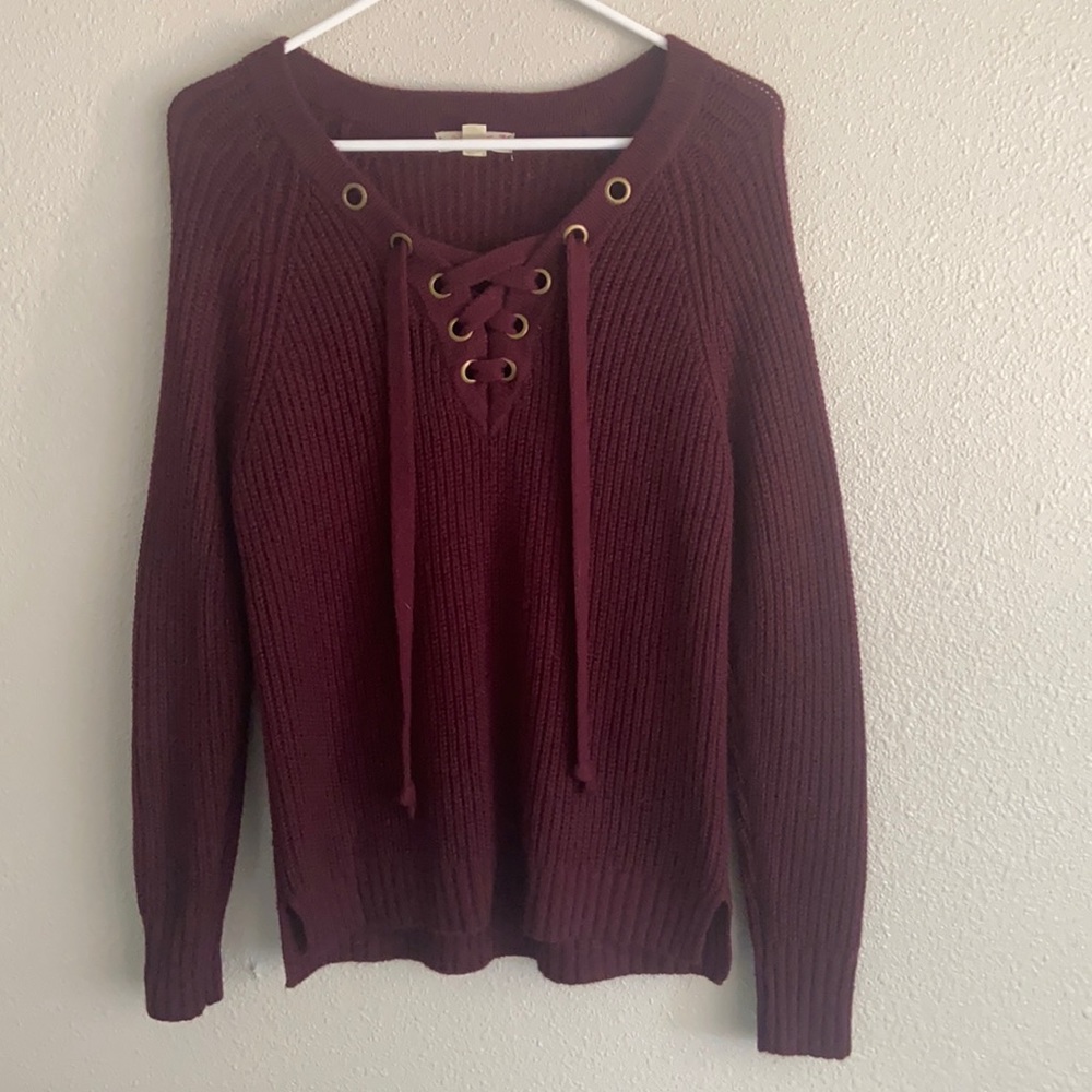 It’s Our Time Maroon Sweater | Size Small